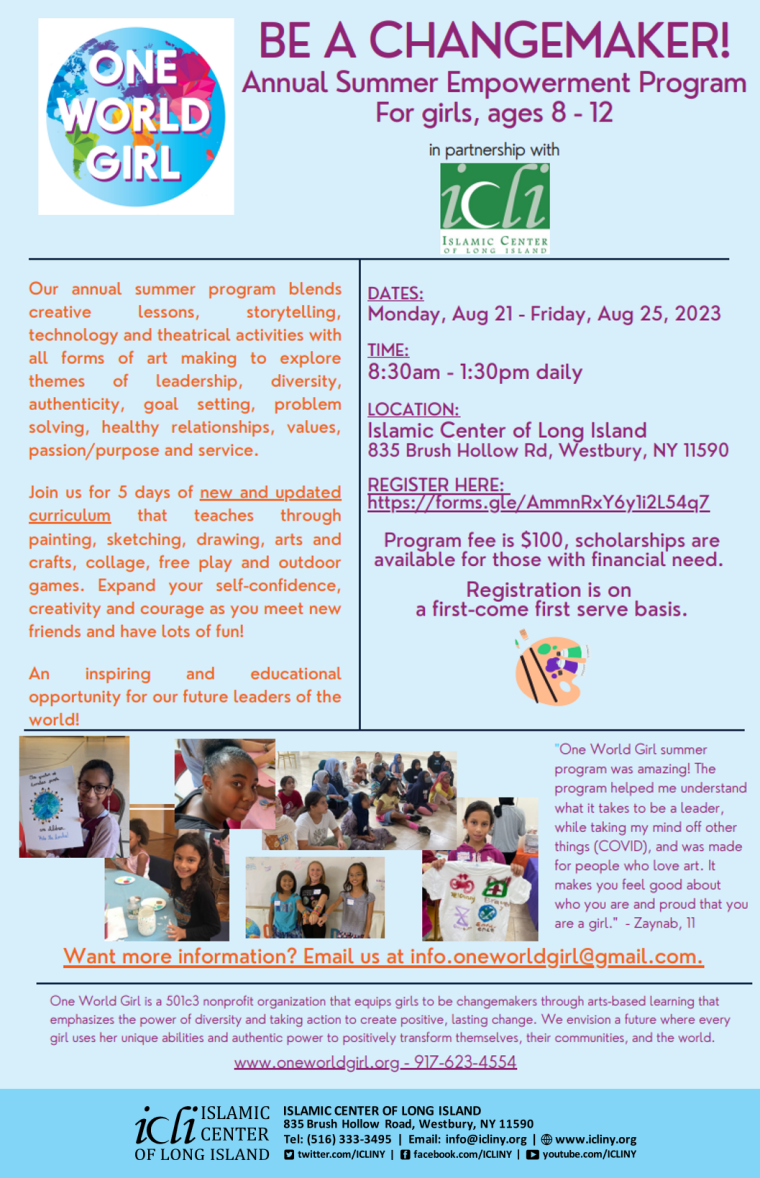 Annual Summer Empowerment Program for Girls – Islamic Center of Long Island