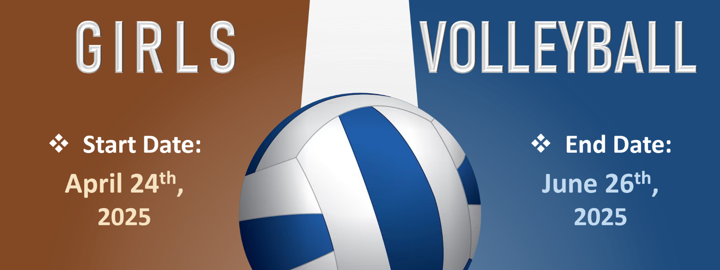 Girls Volleyball Spring Program 2025