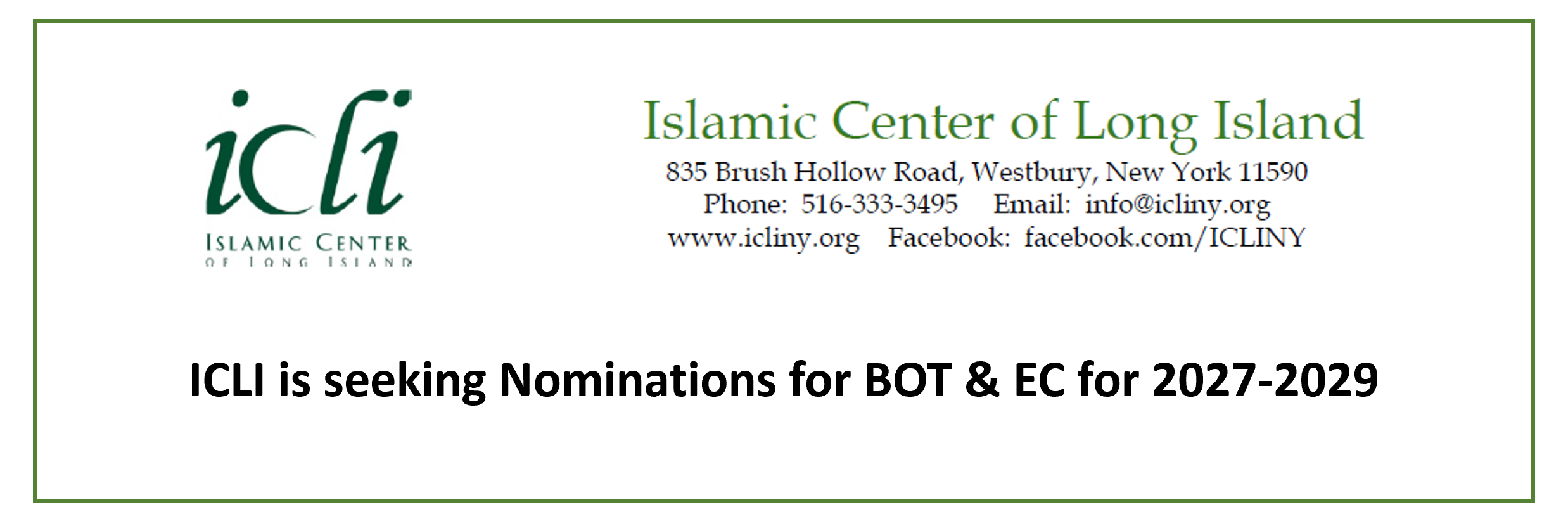 ICLI is Seeking Nominations for BOT & EC for 2027-2029 Term